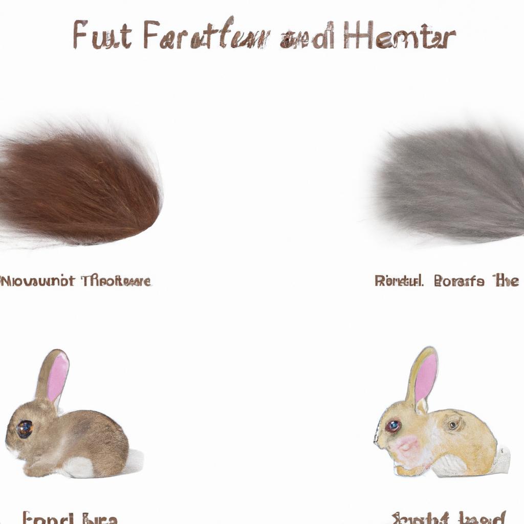 A side-by-side comparison of rabbit hair and other animal hair under a microscope.