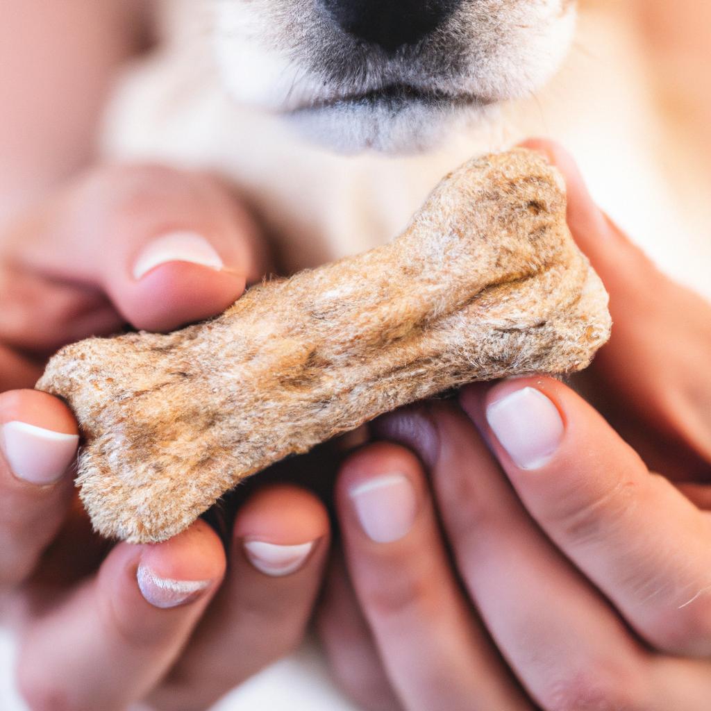 Supervision is key when giving your dog a natural chew treat like rabbit feet