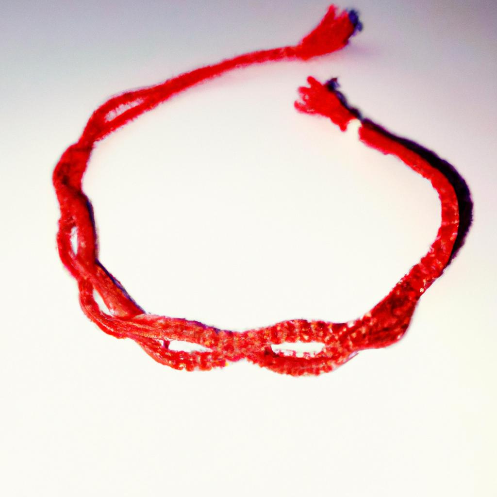 This stunning red string bracelet features a rabbit charm woven into its intricate design.