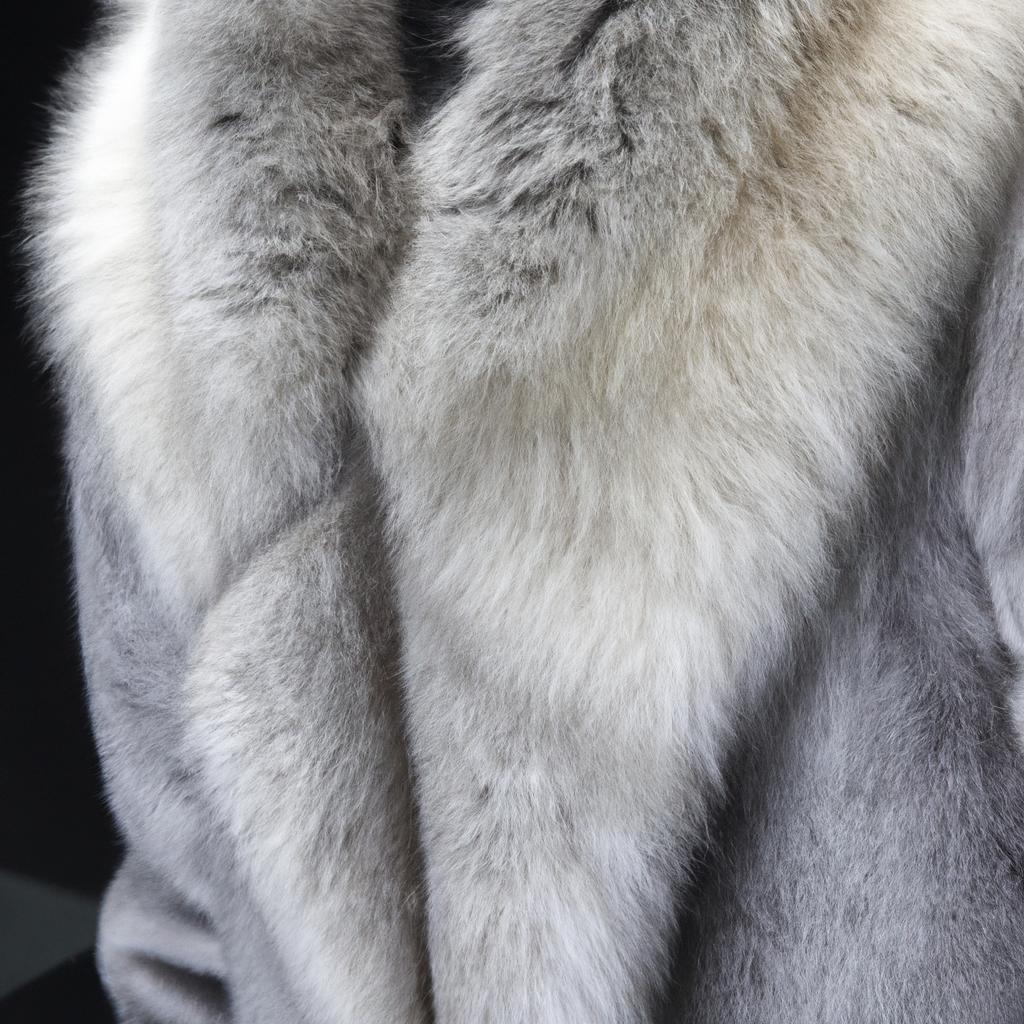 Experience the softness and warmth of rabbit fur in this men's coat.