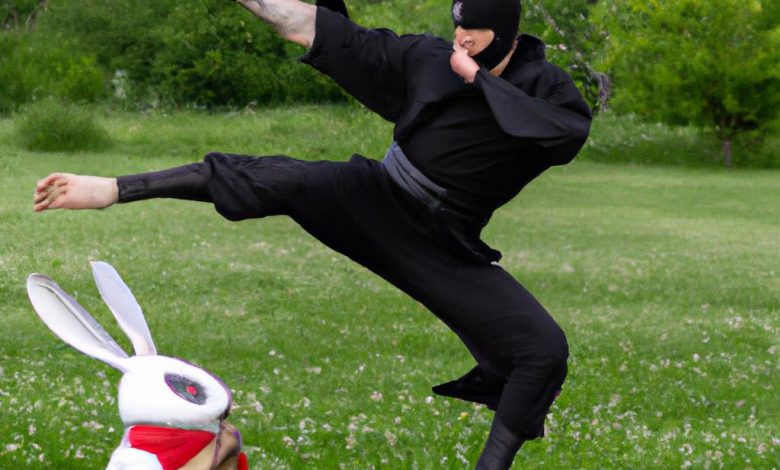 Ninja Kick The Damn Rabbit