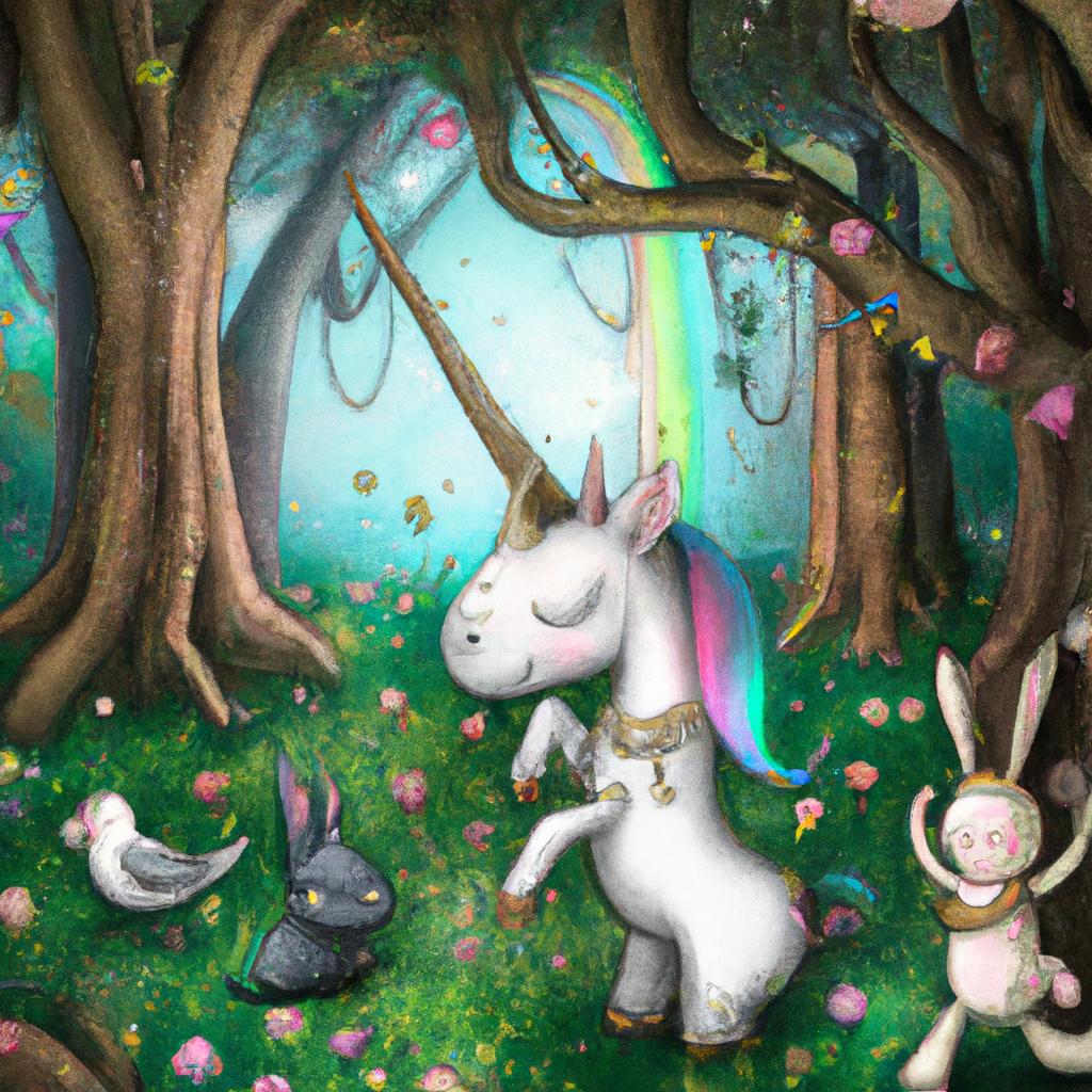 Oswald explores a magical forest with fairies and unicorns