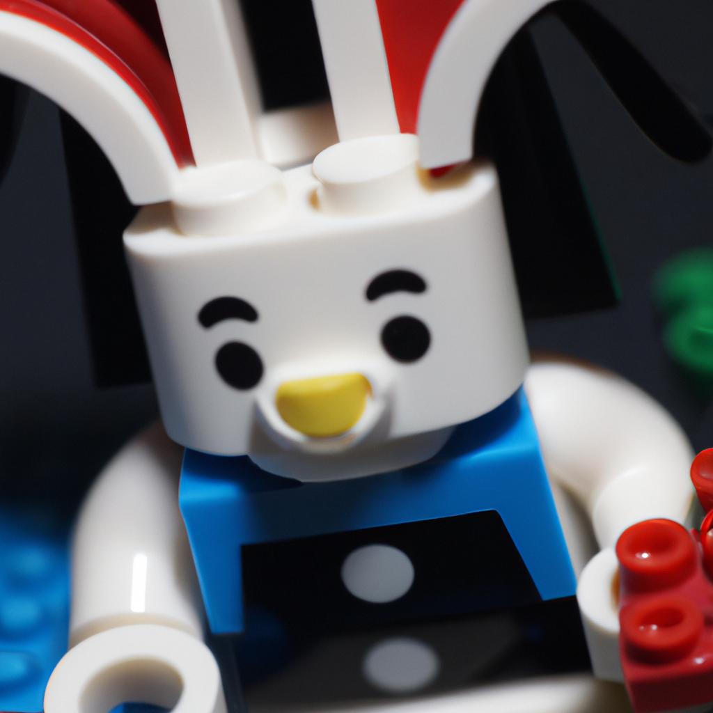 Get a closer look at the intricate design of the Oswald the Lucky Rabbit Lego set.