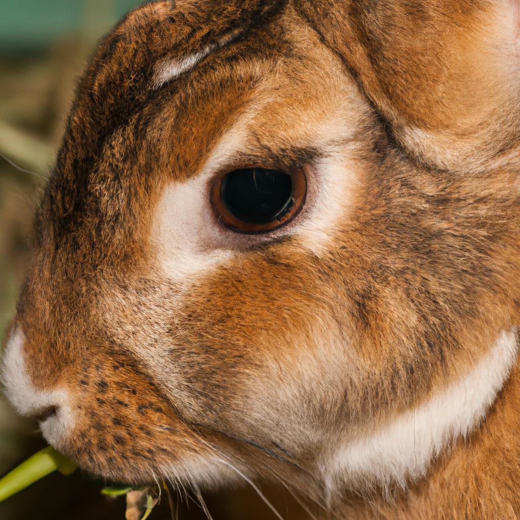 A balanced diet of hay, vegetables, and fruits is essential for a rabbit's digestive health.