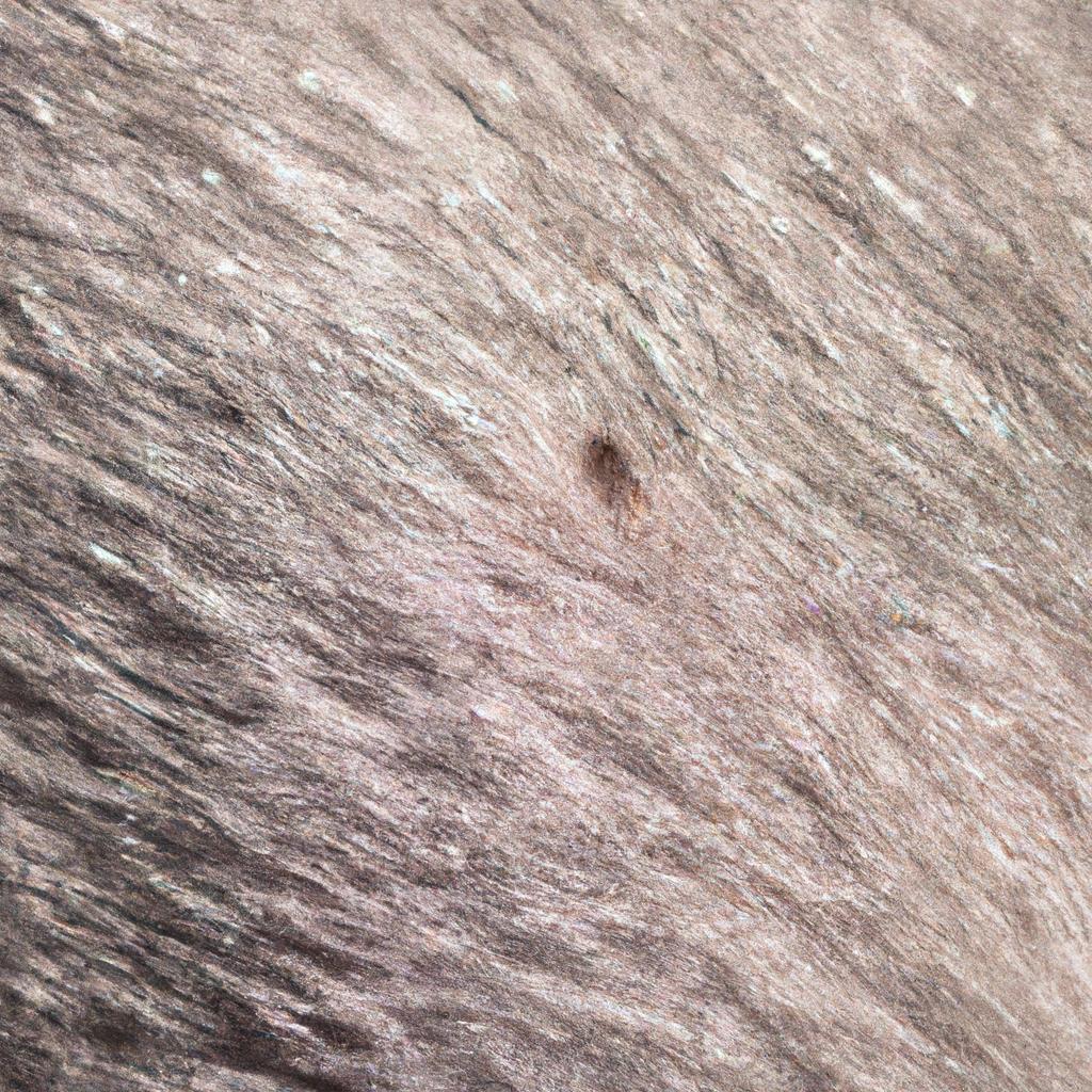 The fleas on this rabbit's fur are visible to the naked eye