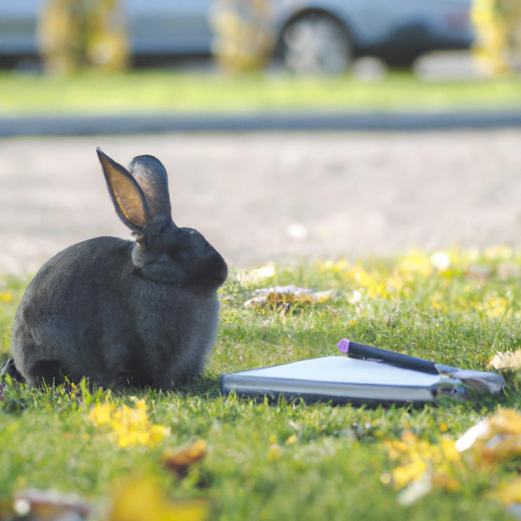 Mr. Bachelor Rabbit jotting down his requirements for a partner
