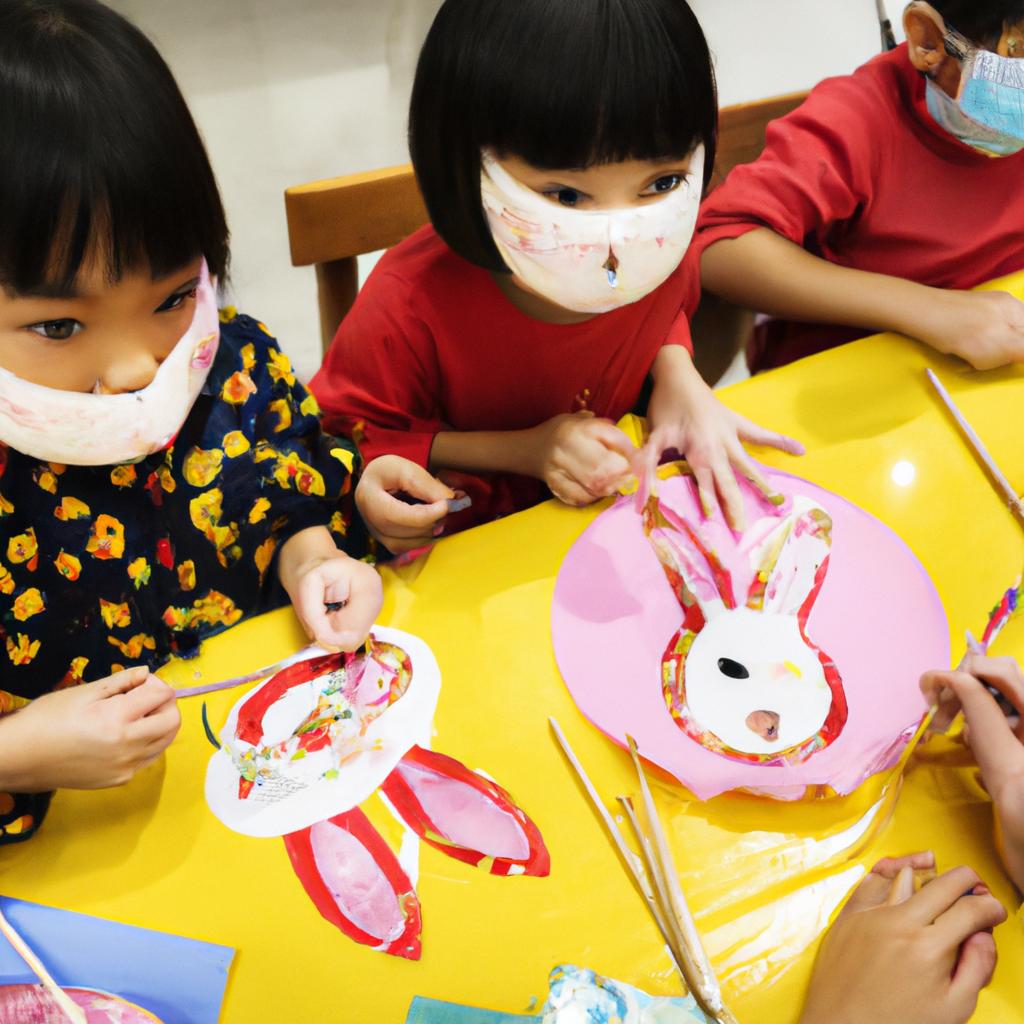 Kids get creative with these DIY rabbit masks for Chinese New Year.