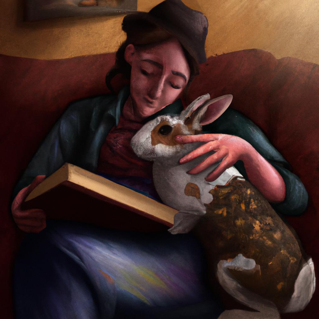 Reading with my bunny is the best way to relax.