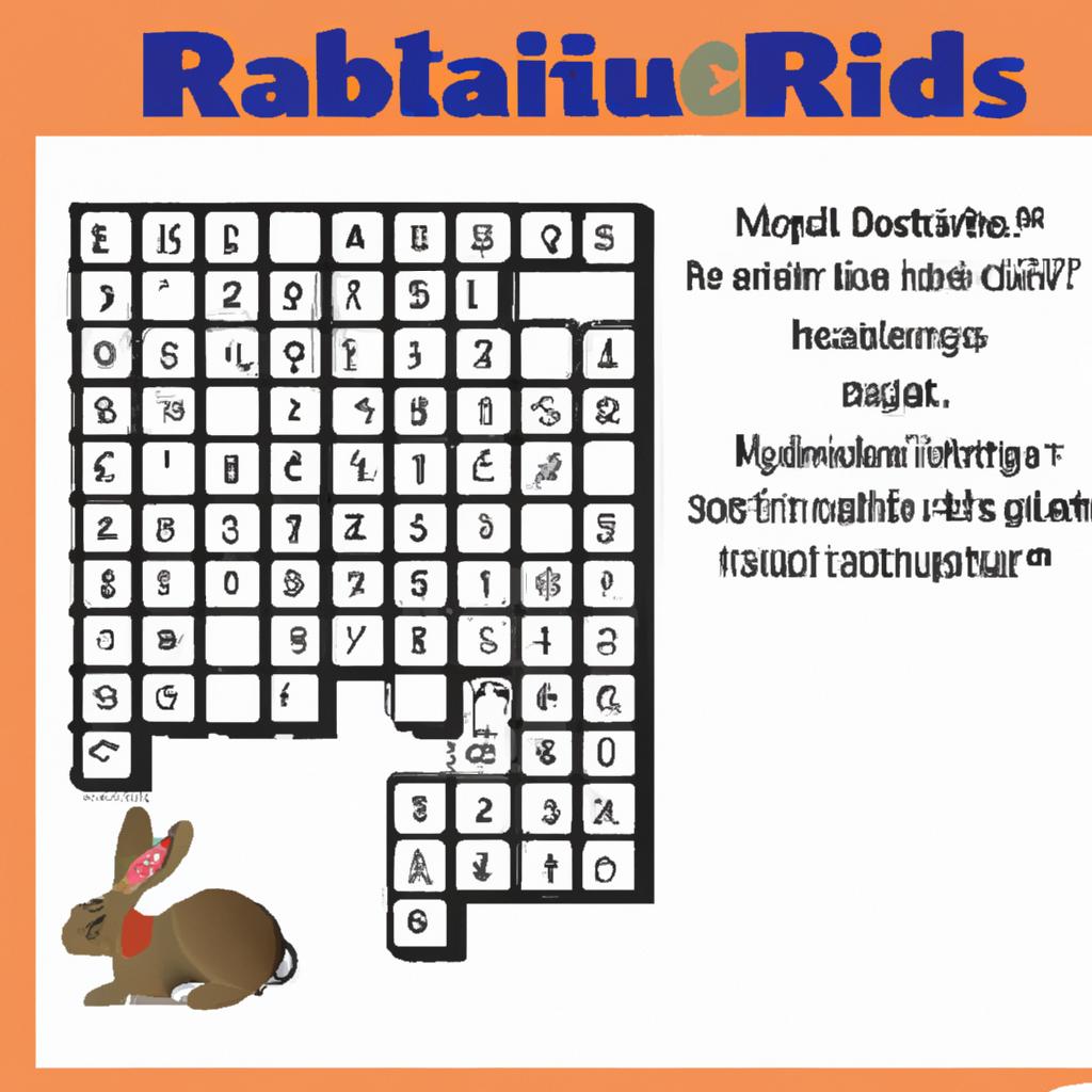 Can you solve this crossword puzzle with the clue 'rabbit relatives' and a cute cottontail and carrot DALL·E image?